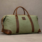 Canvas & Leather Travel Bag for Men Large Shoulder Weekender Bag - VacationGrabs