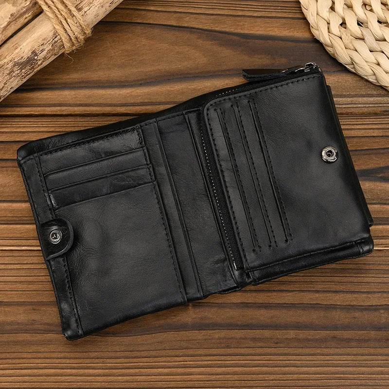 Luxury Designer Wallet for Men Card Holder Genuine Leather Purse - VacationGrabs