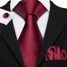 Red Silk Tie Set for Men: Burgundy, Maroon, & More - VacationGrabs