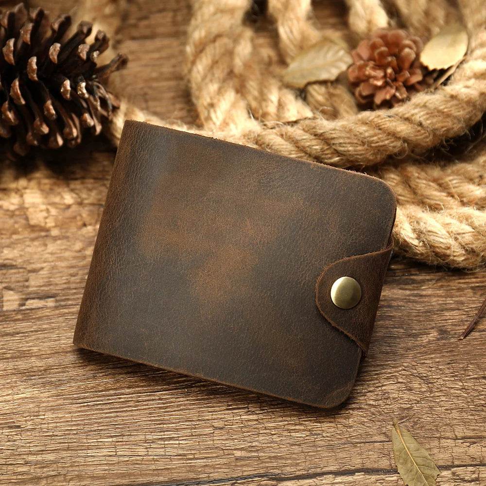 High Quality Men’s Bifold Wallet for Credit Cards Leather Purse - VacationGrabs
