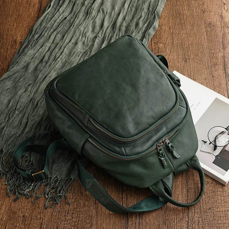 Luxury Designer Leather Backpack for Women Travel School Bag - VacationGrabs