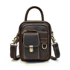 Genuine Leather Shoulder Waist Bag Men’s Small Crossbody Pouch - VacationGrabs