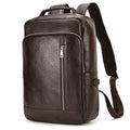Crazy Horse Leather Laptop Backpack for Men Business School - VacationGrabs