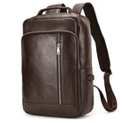 Crazy Horse Leather Laptop Backpack for Men Business School - VacationGrabs