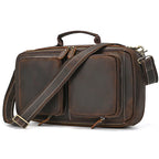Men's Genuine Leather Chest Sling Bag with Handle