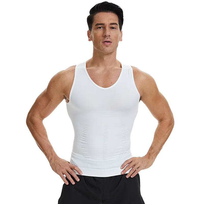 V Neck Shapewear Tank Top Men Slimming Body Shaper Compression Tummy Control Vest Sleeveless Shaper Underwear Waist Trainer 2026