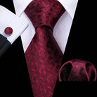 Red Silk Tie Set for Men: Burgundy, Maroon, & More - VacationGrabs