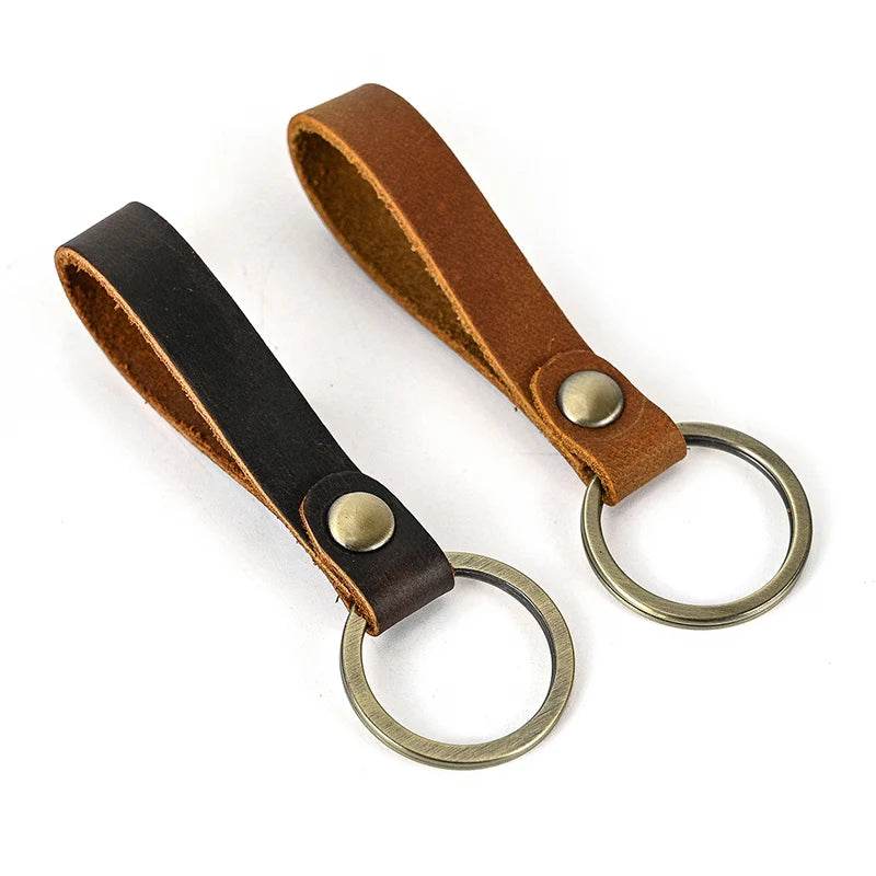 Genuine Leather Key Case for Men & Women Crazy Horse Wallet Key Holder - VacationGrabs