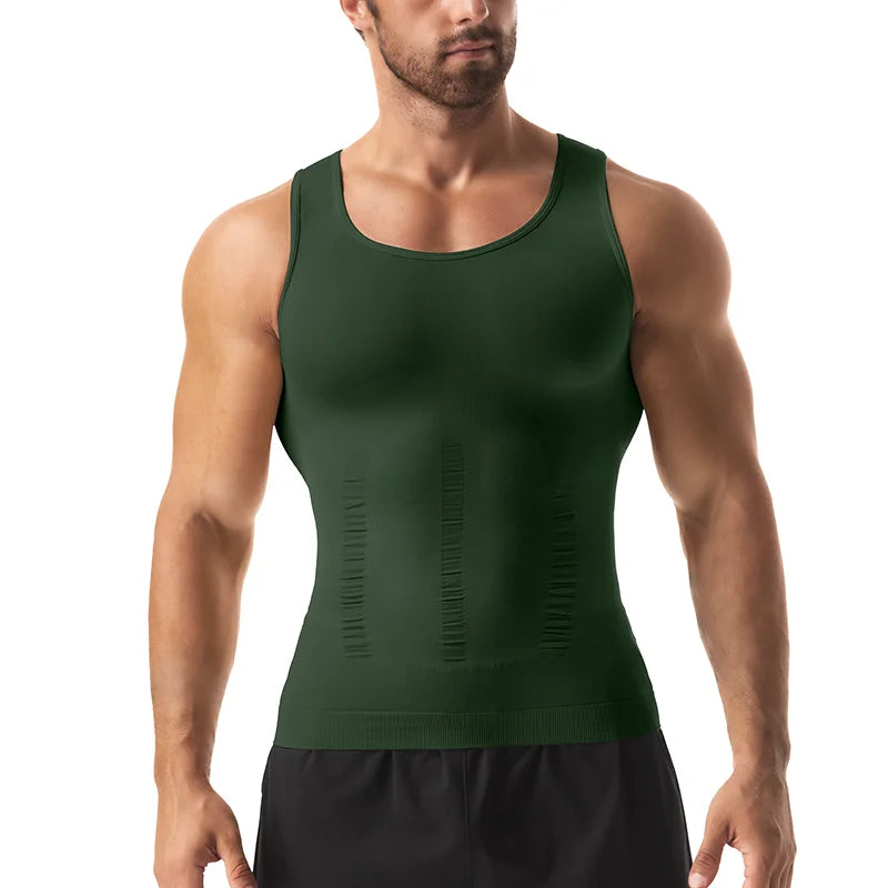 Men's Slimming Compression Tank Top, Tummy Control Vest