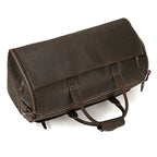 Crazy Horse Leather Travel Bag Suits and Shoes Folding Business Bag - VacationGrabs