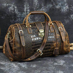 Leather Weekender Bag For Men Vintage Leather - VacationGrabs
