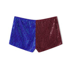 VacationGrabs Women Y2k Sparkly Sequin Shorts Sexy Glitter Low Rise Elastic Waistband Hot Pants Rave Party Club Streetwear Outfit