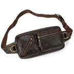 Leather Waist Bag for Men Travel Chest Pack Dual Use Fanny Bag - VacationGrabs
