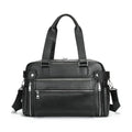 Men's Business Briefcase Leather Travel Tote Bag - VacationGrabs