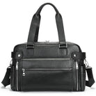 Men's Business Briefcase Leather Travel Tote Bag - VacationGrabs