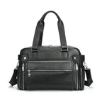 Men's Business Briefcase Leather Travel Tote Bag - VacationGrabs