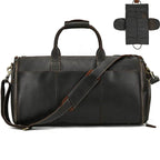 Crazy Horse Leather Travel Bag Suits and Shoes Folding Business Bag - VacationGrabs