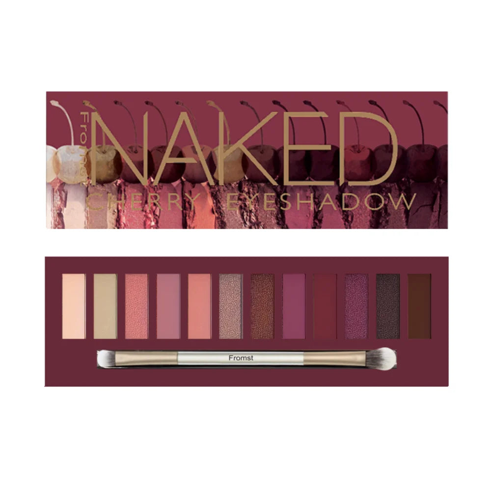 12-Color Eyeshadow Palette, Brown & Pink Shimmer Shades