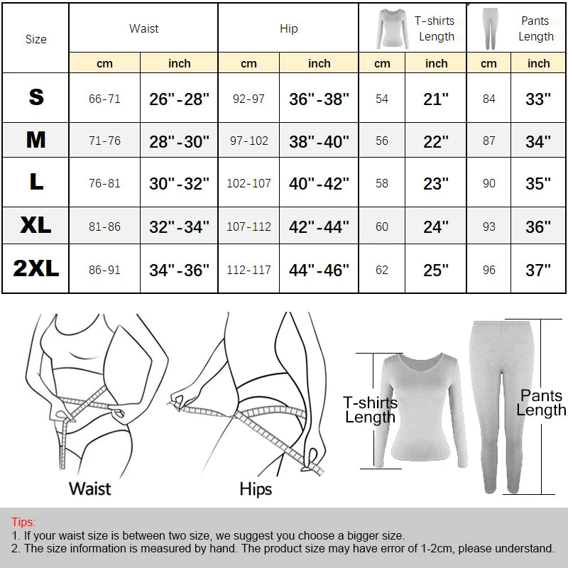 Women's Fleece Lined Thermal Underwear Set, 2-Piece Base Layer
