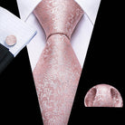Floral Jacquard Silk Tie Set for Men - VacationGrabs
