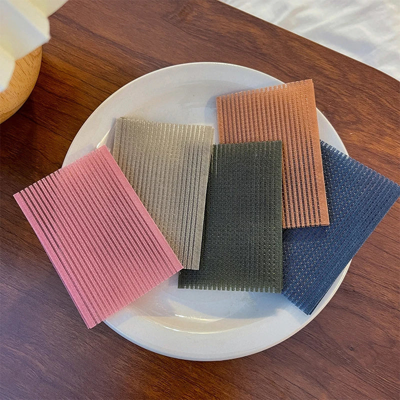 10Pcs Solid Color Bangs Magic Paste Posts Hair Sticker Clip Women Wash Face Makeup Magic Patch Hair Accessories Styling Tools