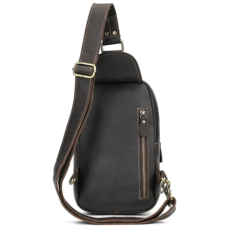 Men's Vintage Genuine Leather Sling Bag | Luxury Chest Pack
