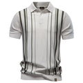 Men's 2026 Polo Shirt Stripe Old Money Style Short Sleeve Soft Breathable Casual Elegant Daily Wear Luxe Polo Shirts for Male