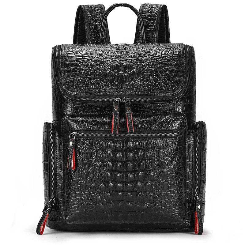 Vintage Style Leather Backpack for Men Travel Bag with Anti-Theft - VacationGrabs