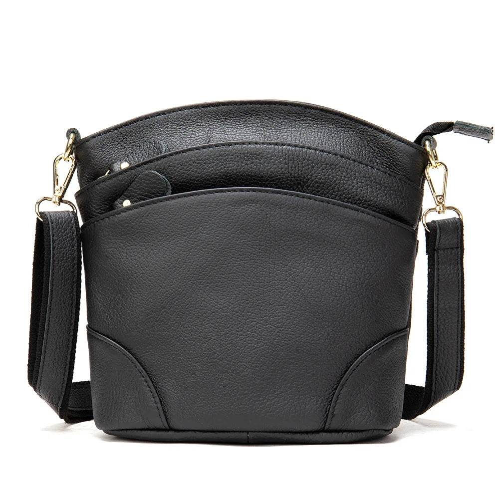Designer Women's Leather Crossbody Messenger Bag Cowhide Sling - VacationGrabs
