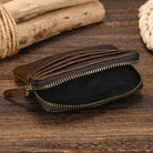 Mini Coin Purse Wallet Genuine Leather for Men & Women Zippered - VacationGrabs