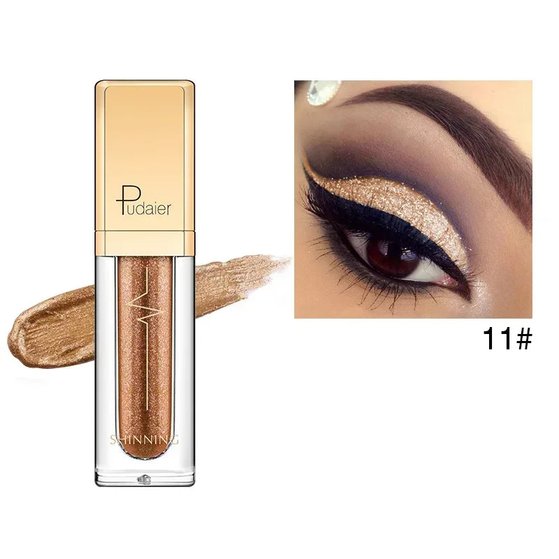 Pink Liquid Glitter Eyeshadow 18 Colors Waterproof Shimmer