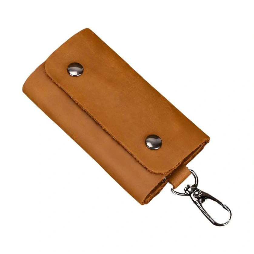 Genuine Leather Key Case for Men & Women Crazy Horse Wallet Key Holder - VacationGrabs