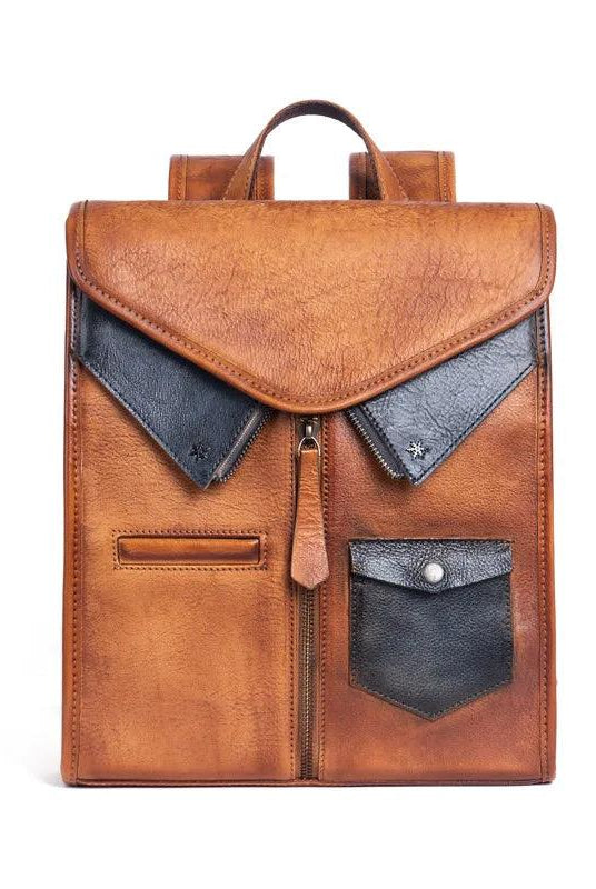  Colorful Vintage Genuine Leather Backpacks Women Travel Bags Handmade