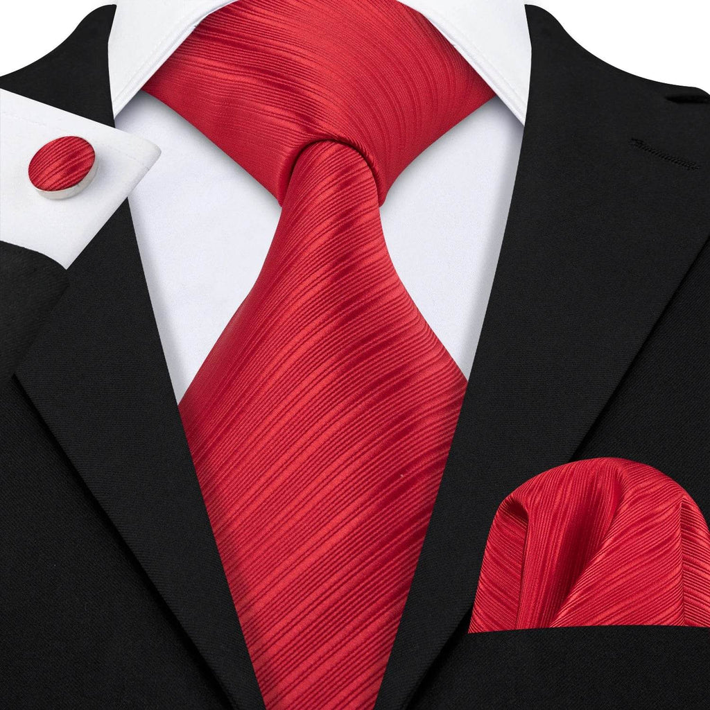 Red Silk Tie Set for Men: Burgundy, Maroon, & More - VacationGrabs