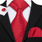 Red Silk Tie Set for Men: Burgundy, Maroon, & More - VacationGrabs