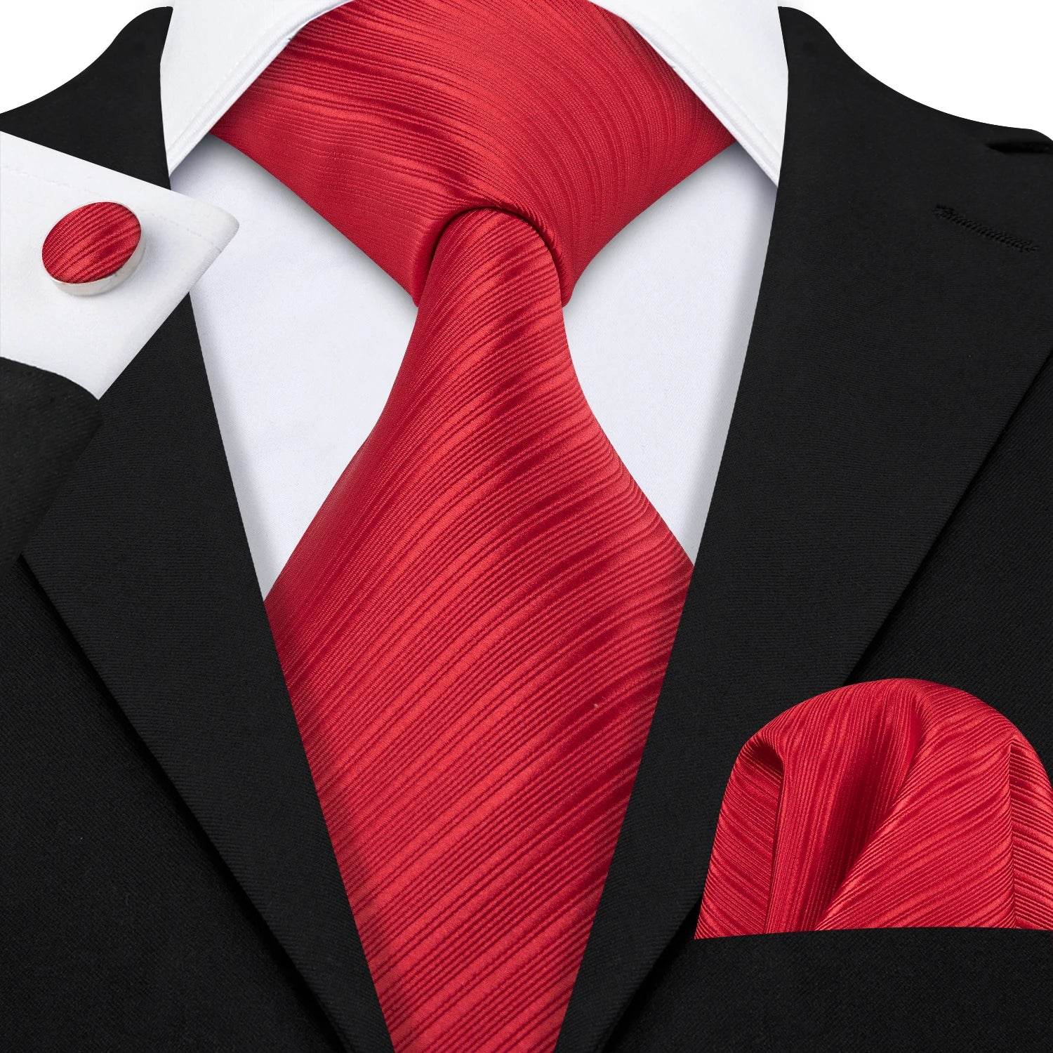 Red Silk Tie Set for Men: Burgundy, Maroon, & More - VacationGrabs