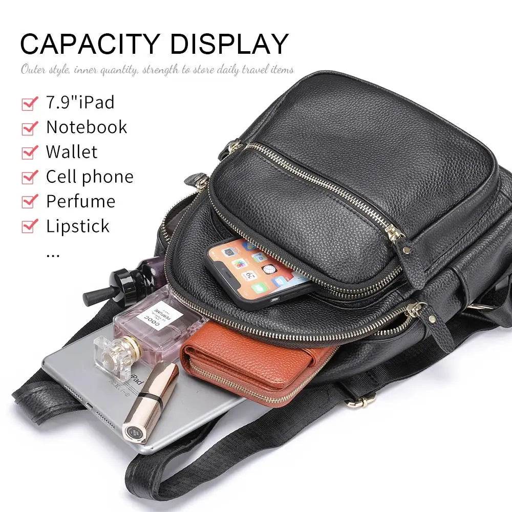 Genuine Leather Women’s Backpack for Travel & School Backpack - VacationGrabs