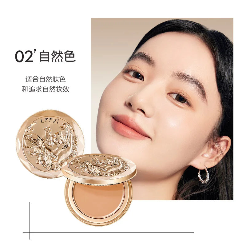Leezi Concealer Foundation Face Cream Lightweight Makeup Holding Pore Hiding Long Lasting Waterproof Foundation Base