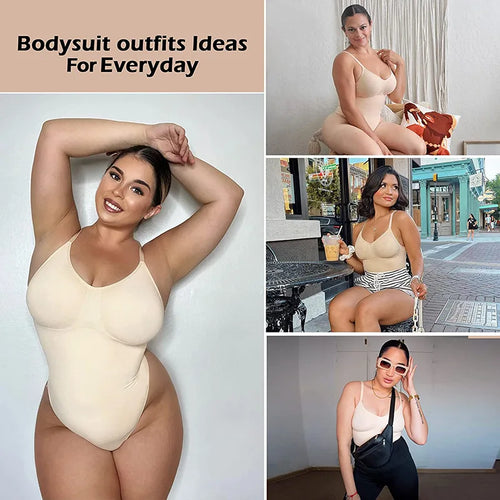 Backless Tummy Control Bodysuit - Thong Shaper Lingerie