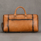 Vintage Men’s Leather Travel Bag Large Duffle with Shoe Compartment - VacationGrabs