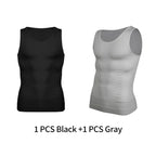 Camiseta interior de compresión para hombre para control abdominal