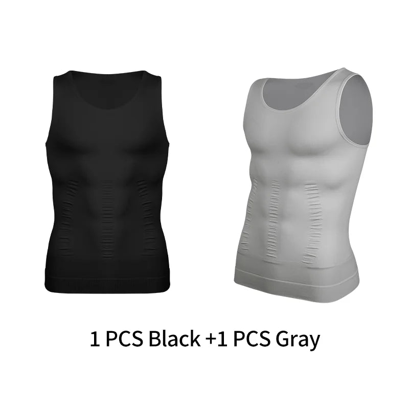 Men's Slimming Compression Tank Top, Tummy Control Vest