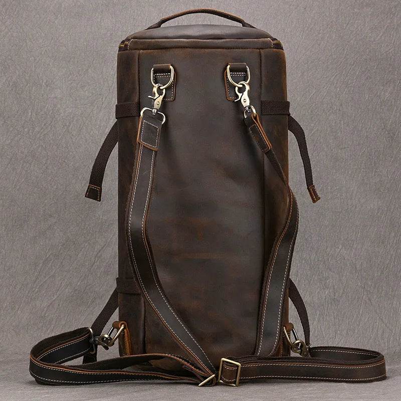 Men's Leather Backpack – Cowhide Travel Multifunctional Bag - VacationGrabs