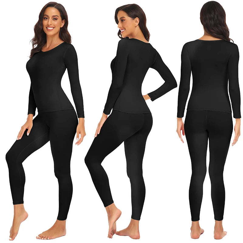 Women's 2-Pack Fleece Lined Thermal Base Layer Set
