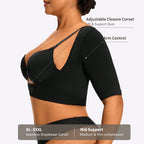 Plus Size Upper Arm Shaper Corset Top, Push-Up Front Bra