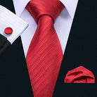 Red Silk Tie Set for Men: Burgundy, Maroon, & More - VacationGrabs