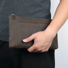 Cool Fashion Leather Clutch Wallet for Evening Party Zippered Large Purse - VacationGrabs