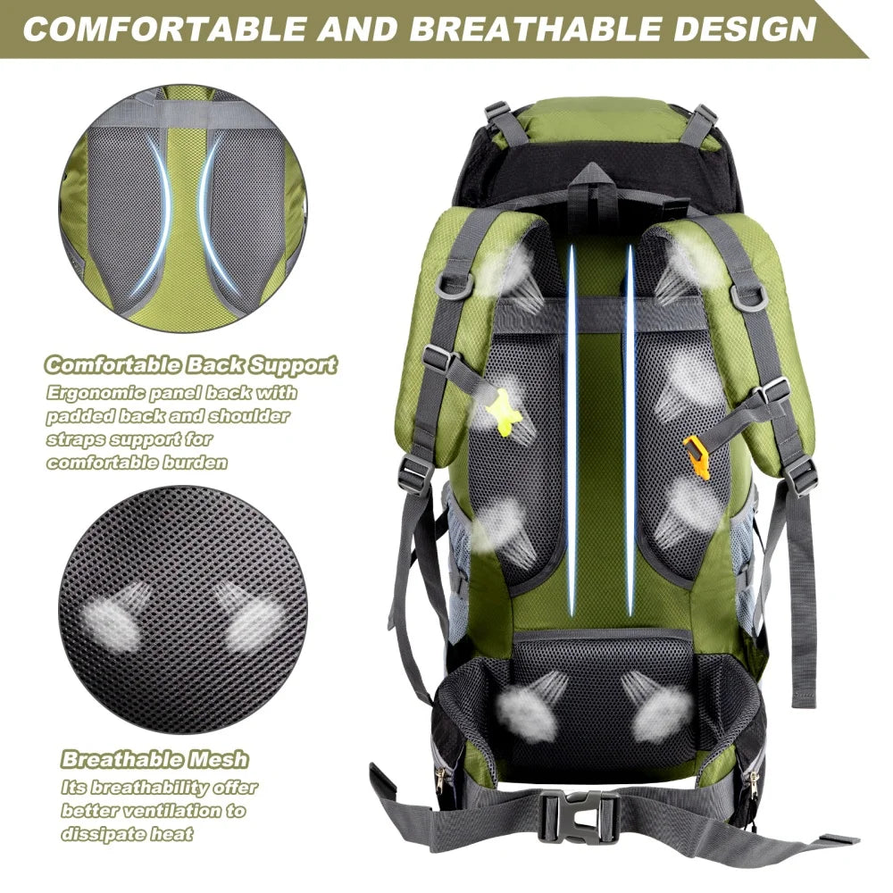 Lightweight Foldable Hiking Backpack with Rain Cover