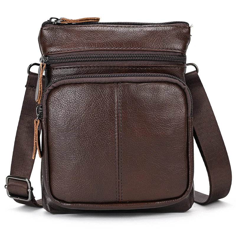 Luxury Leather Small Shoulder Bag Real Cowhide Crossbody - VacationGrabs