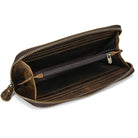 Vintage Leather Long Purse for Men & Women Cowhide Card Clutch - VacationGrabs
